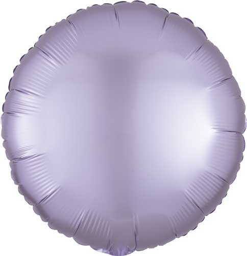 17 Inch Lilac Pastel Satin Round Foil Balloons