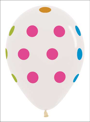 Neon Polka Dots On Clear Latex