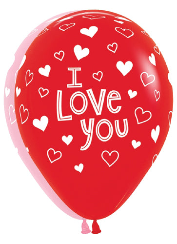 11 inch I Love You Hearts Assortment