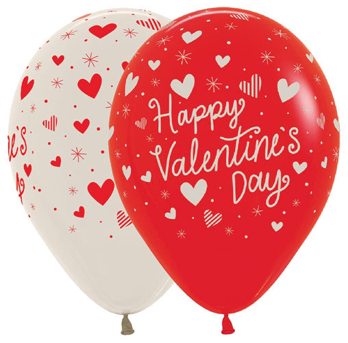 11 inch Valentine Striped Hearts Assortment