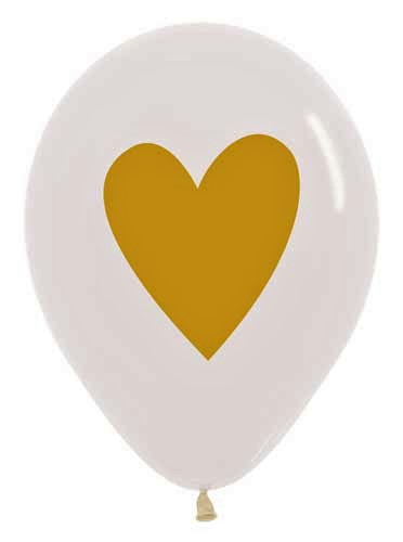 Heart Of Gold Latex Balloons