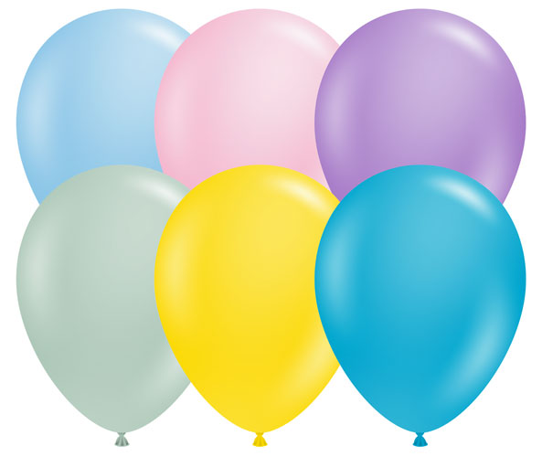 11 Pastel Assorted TUFTEX Balloons