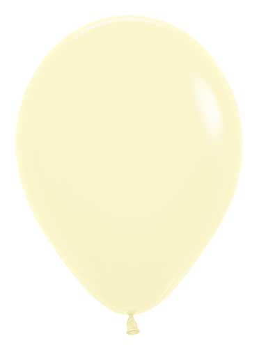 Pastel Matte Yellow Latex Balloons
