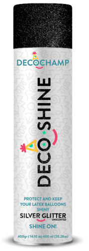 DECOSHINE Aerosol Silver Glitter Spray Canister