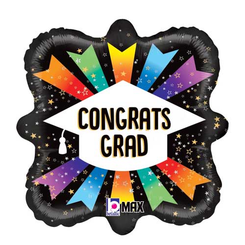 Grad Congrats Ribbons Foil Balloons