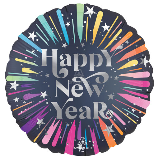Satin New Year's Blast Foil Balloons
