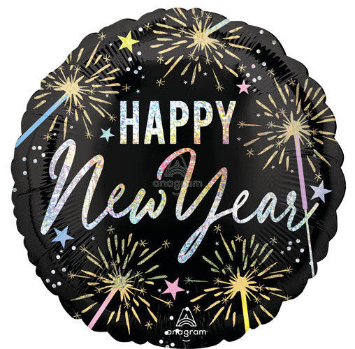 New Year Festive Sparkle Foil Balloons