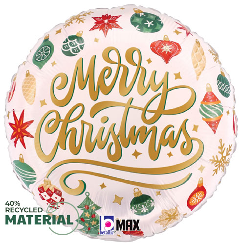 Satin Christmas Vintage Ornament Foil Balloons