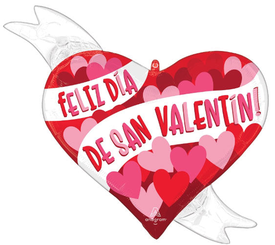 Happy Valentine's Day Spanish Playful Jumbo Foil Balloon