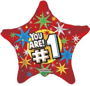 You're #1 Stars Foil Balloons