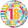 18th Birthday Foil Balloons - Not Packaged