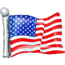 Patriotic Shapes Foil Balloons