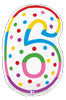 6th Birthday Foil Balloons - Packaged