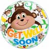 Get Well Bubble Plastic Balloons