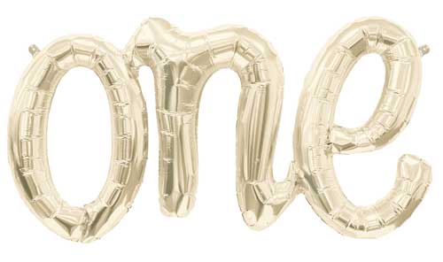 'one' White Gold Script Air-Fill