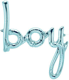 'boy' Pastel Blue Script Air-Fill