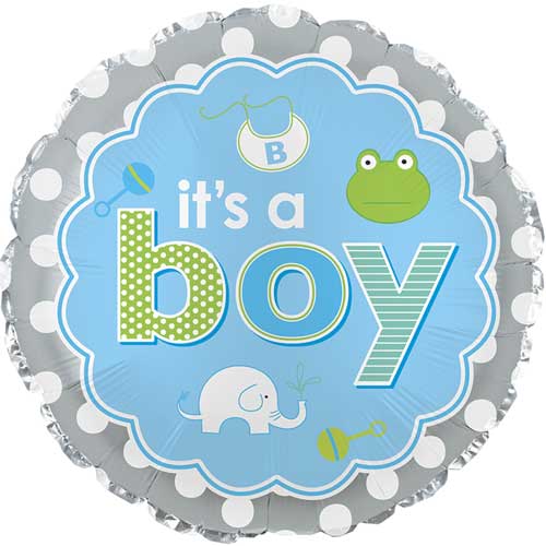 It's A Boy Baby Icons Foil Balloons