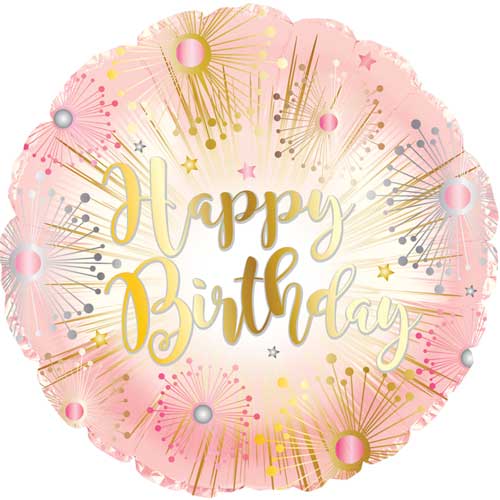 Birthday Rose Gold Foil Balloons