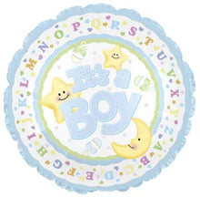 It's A Boy Moon & Stars Foil Balloons