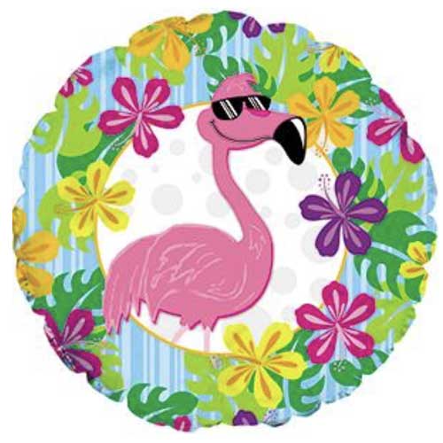Flamingo Luau Foil Balloons