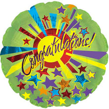 Congrats Star Burst Foil Balloons