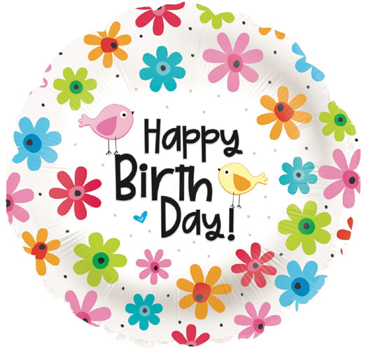 Happy Birthday Birdies Foil Balloons