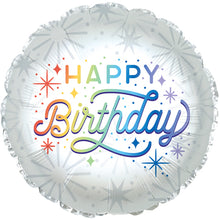 HBD Retro Rainbow Foil Balloons