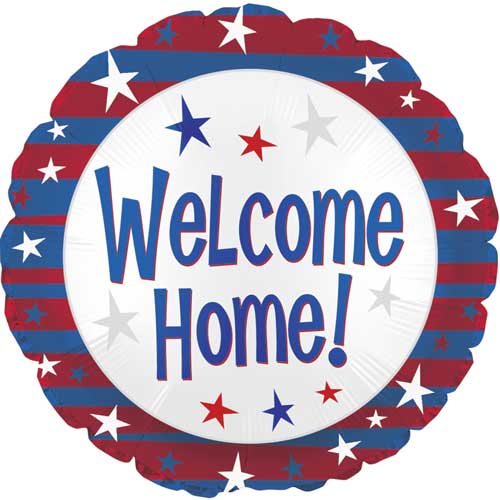 Welcome Home Red, White, & Blue Foil Balloons