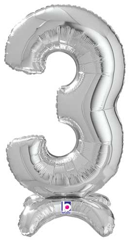 Silver 3 StandUp Balloon