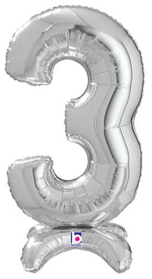 Silver 3 StandUp Balloon