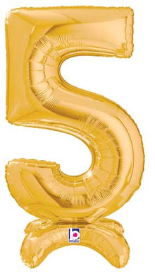 StandUp Gold Number 5 Megaloon Balloon