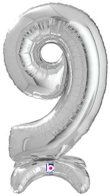 StandUp Silver Number 9 Megaloon Balloon