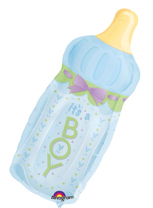 It's A Boy Baby Bottle Shape Foil Balloons