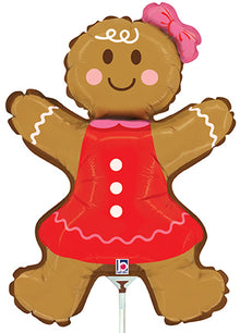 14" Gingerbread Woman Balloons