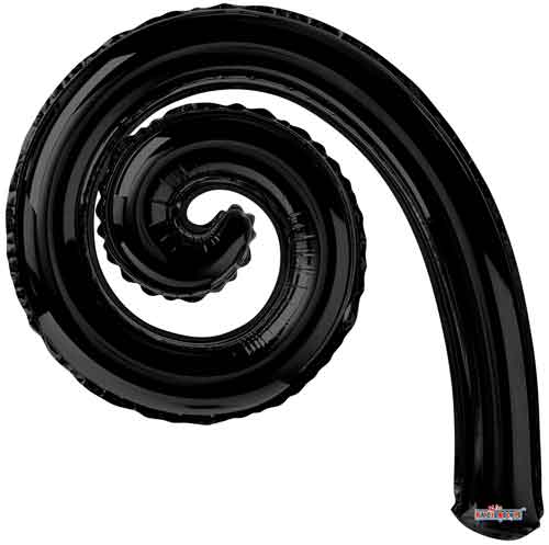 14" Black Spiral Air-Fill Balloons