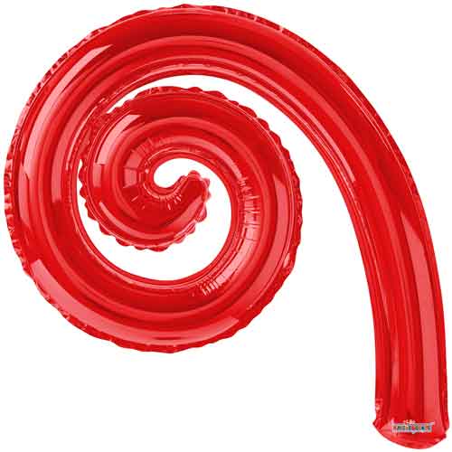 14 Kurly Spiral Red Air-Fill Balloons