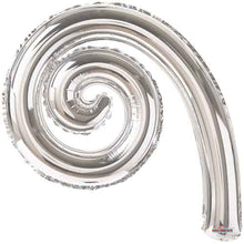 14 Kurly Spiral Silver Air-Fill Balloons