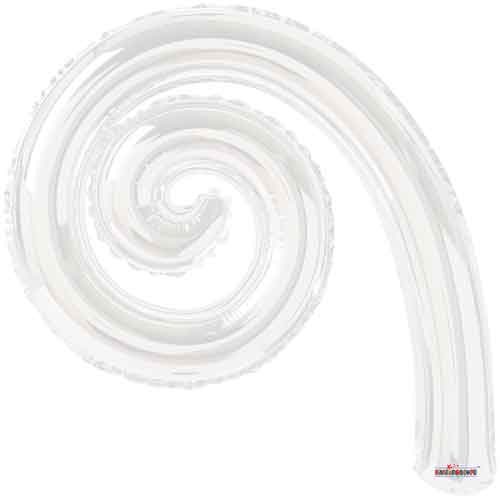 14" White Spiral Air-Fill Balloons