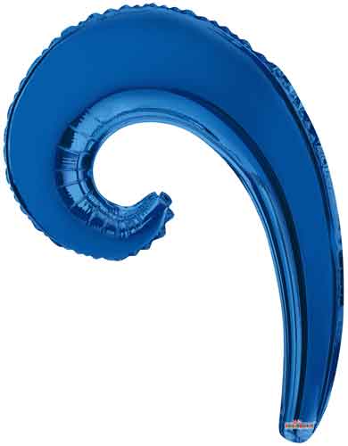 14 Kurly Wave Royal Blue Air-Fill Balloons