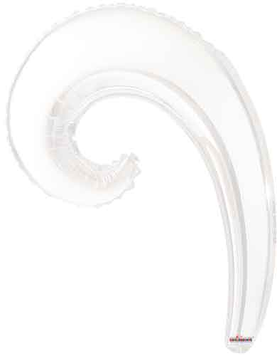 14" White Wave Air-Fill Balloons