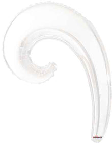 14" White Wave Air-Fill Balloons