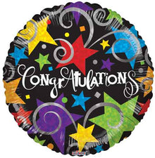 Congratulations Black Foil Balloons