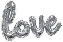 Love Silver Script Balloon