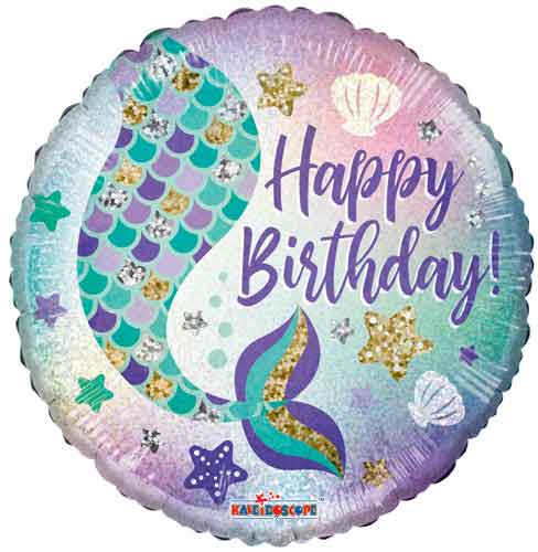 Birthday Mermaid Tail Foil Balloons