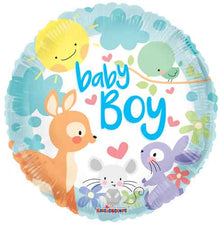 Baby Boy Animals Foil Balloons