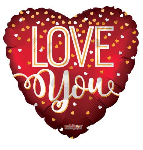 Love You Red Matte Jumbo Foil Balloon