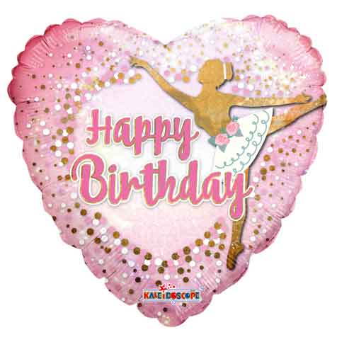 Birthday Ballerina Foil Balloons