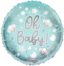 Oh Baby! Blue Foil Balloons