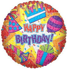 Birthday Colorful Burst Foil Balloons