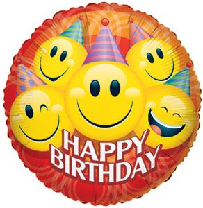 Party Smiles Birthday Foil Balloons